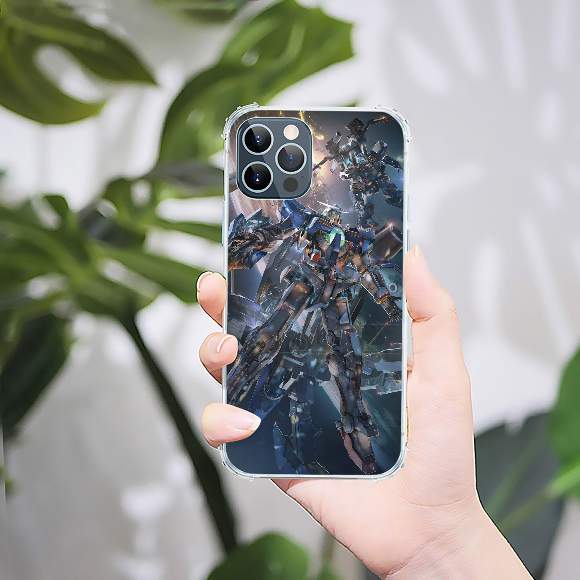（画像用） 機動戦士ガンダム Mobile Suit Gundam 【iPhone 12シリーズ対応】透明スマホケース（クリアソフトケース）